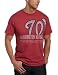 MLB Men's Washington Nationals Submariner Short Sleeve Basic Tee (Cardinal Heather, X-Large)