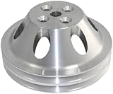 Mota Performance A70402 SBC CHEVY 2 Groove Aluminum Short Water Pump Pulley