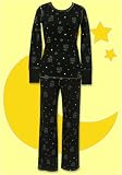 XOXO - XOXO Glitter Star Hugs & Kisses Black Thermal Lounge Set