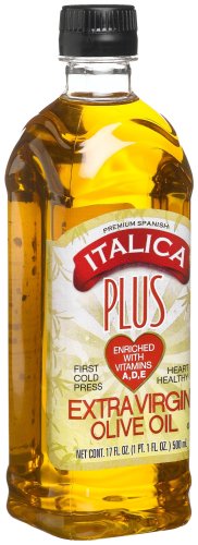 Italica Extra Virgin Olive Oil Plus Vitamins A-D-E, 17-Ounce Bottles (Pack of 2)