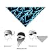 Zan Headgear 3-IN-1 Headband system, 100 Percent Cotton, Blue Lightning, Velcro