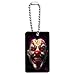 Creepy Scary Clown Keep It Smiling Wood Wooden Rectangle Keychain Key Ring