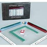 Miniature Magnetic Travel Mah Jongg Set On Faux Alligator Case - Mah-Jong Travel Sets