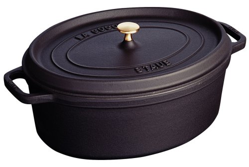 Staub ココット オーバル 23cm ブラック 40500-231(1102325)