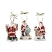 Royal Doulton-Royal Albert Old Country Roses Musical Santa Ornaments, Set of 3