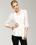 Chiffon Sheer Pleated Shirt - PRISTINE (XS)