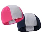 from Konfi-Store Baby & Child Swim Cap / swim hat - soft polyester swim cap - Blue/White - Child