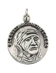 14K Yellow Gold 18.00 mm Mother Teresa Medal