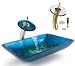Kraus Rectangular Fire Blue Vessel Sink C-GVR-204-RE-10G: 21.8L x 14.3W x 4H