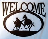 Steer Wrestling Welcome Sign Metal