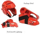 Lightning Red Karate Sparring Gear Package Deal - Child Med