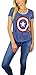 Marvel Womens Captain America Burnout Ringer Tee