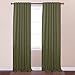 Best Home Fashion Basic Thermal Insulated Blackout Curtains - Back Tab/Rod Pocket - Olive - 52