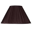 Side Pleat Lamp Shade - Dark Brown (17")