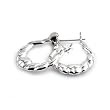 Sterling Silver Plain Hoop Earrings - Size: 24mm