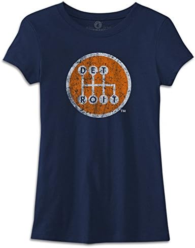Made In Detroit Shirt Shifter - Women's - Navy with Orange Small