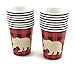 Bear Cups - 16 Set Buffalo Plaid Lumberjack Party Supplies Birthday Baby Shower