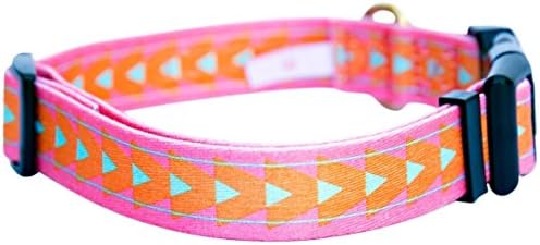 KISS MY MUTT Arrow Print Collar - Pink Sail - Large