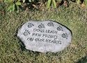 Dogs Leave Pet Memorial Stone