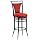 Hillsdale Cierra 30-Inch Swivel Bar Stool, Black Finish with Flame Faux-Suede Fabric