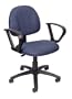 Boss Delubye Posture Task Chair with Loop Arms, Blue