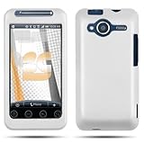 White Rubberized Hard Phone Cover for HTC EVO Shift 4G