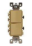 Leviton 5643-I 15 Amp, 120/277 Volt, Decora Brand Style 3-Way / 3-Way AC Combination Switch, Commerc