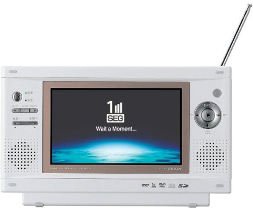 TWINBIRD DVD ZABADY ワンセグチューナー搭載ポータブル防水DVDプレーヤー VD-J713CW セラミックホワイト画像6