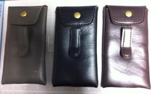 Pocket Clip Eyeglass case with Flap (Velcro) (Black)