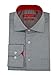 Gino Valentino Men's 100% Cotton Barrel Cuff Dress Shirt with Giftbox