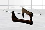 NEW NOGUCHI GLASS DESIGNER COFFEE TABLE RETRO ART WALNUT