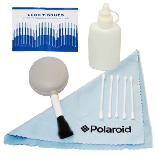 Polaroid Premium Package: Polaroid 5 Piece Camera/Camcorder Deluxe Cleaning Kit, Polaroid Super Blower With Hi Perfomance Silicon Squeeze Bulb and Polaroid Lens Cleaning Pen For Digital Cameras, SLR's and Camcorders