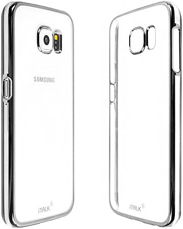 Impsl Galaxy S6 Case, Italk [Slim Fit] Metal Clear [Shining Edge] For Galaxy S6 [Crystal Clear] Clear-Silver