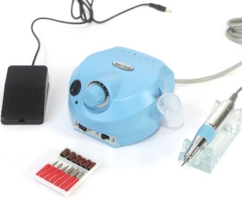 Shinejun Nail Drill Professional Exquisitely Style Electric Nail Files Nail Art Tool Manicure Pedicure Acrylics Gel Polish Nail Drill for Regular Polish Salon Nail Drill Bits for Acrylic Nails Blue