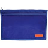International Arrivals Blue Nylon Barcelona Zippered Pouch, 14 x 9 Inches (113-LG-BLU)