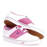 PUMA Kids' El Ace Pre/Grd (White/Shocking Pink 7.0 M)