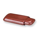 Cognac Leather Two Cigar Caseâ® Makes A Perfect Gift