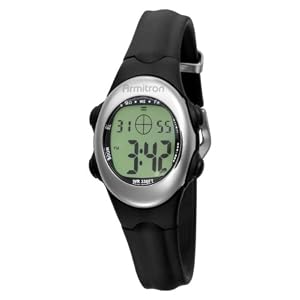 Armitron Women's 456917BLK Chronograph Black Strap Digital Sport Watch