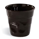 Revol Froisses 6.25 oz. Crumpled Cappuccino Tumbler, Chocolate