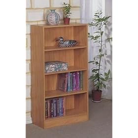 <b>Oak Finish 4 SHELF BOOKCASE</b>