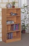 Oak Finish 4 SHELF BOOKCASE