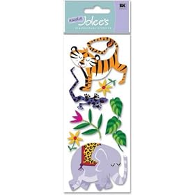 The Wild Dimensional Stickers-Elephant & Tiger