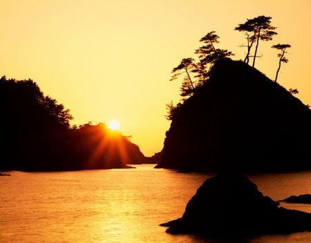 《オリジナルプリント》浦富海岸／夕景（鳥取県/岩美町）