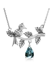 Color Change Alexandrite Doublet 925 Sterling Silver Bird Pendant w/ 16-18 Inch Chain