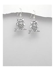 Owl Earrings In 92.5 Sterling Silver
