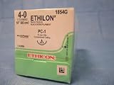 1854G: 4-0 Ethicon Ethilon Nylon Black 18 PC-1 Conventional Cutting Suture (box of 12)