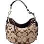 Coach Signature Zoe Shoulder Hobo Bag Purse Tote 12657 Mahogany Brown