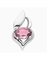 14K White Gold Oval Cut Pink Sapphire Pendant -- LIFETIME WARRANTY