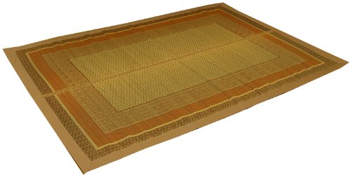 純国産 い草ラグカーペット 『DXランクス総色』 ベージュ 95×150cm 裏貼り付き 