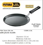 Hawkins Flat Tava L56 With Plastic Handle - 26cm